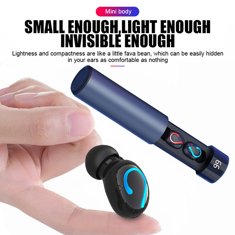 HBQ Q67 TWS Wireless Bluetooth 5.0 Mini ακουστικό 3D Stereo Gaming Αθλητικά αδιάβροχα ακουστικά Ακουστικά με 1500mAh Power Bank