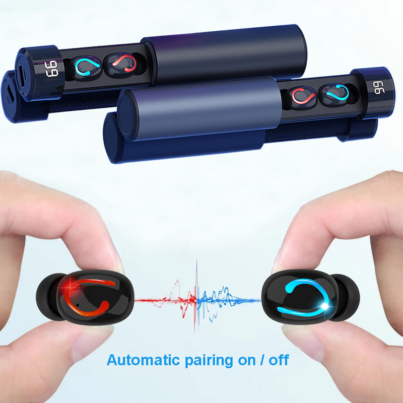 HBQ Q67 TWS Wireless Bluetooth 5.0 Mini ακουστικό 3D Stereo Gaming Αθλητικά αδιάβροχα ακουστικά Ακουστικά με 1500mAh Power Bank