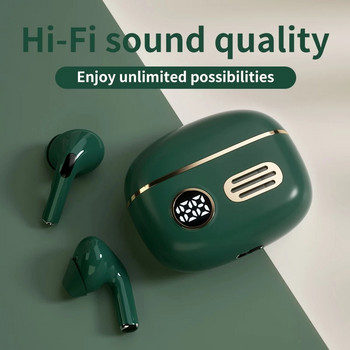 2022 Νέα ακουστικά Bluetooth G09 Στερεοφωνικά ασύρματα ακουστικά HiFi με οθόνη τροφοδοσίας LED μικροφώνου TWS Retro Bluetooth 5.1 Ακουστικά