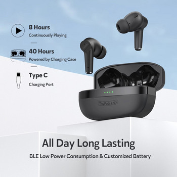 2022 Dacom TinyPods TWS ENC Ακουστικά με 4 μικρόφωνα Ακύρωση θορύβου Bluetooth 5.0 True Wireless ακουστικά Bass Stereo ακουστικά