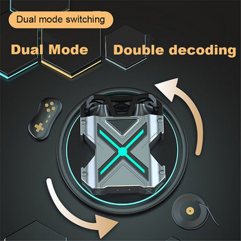 Ακουστικά 2022 Bluetooth 5.3 TWS Μεταλλικά ασύρματα ακουστικά gaming Ακουστικά ενεργού ακύρωσης θορύβου με μικρόφωνο αδιάβροχα