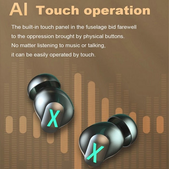 2022 Bluetooth 5.3 TWS слушалки Метални безжични слушалки за игри Слушалки с активно шумопотискане с микрофон Водоустойчиви