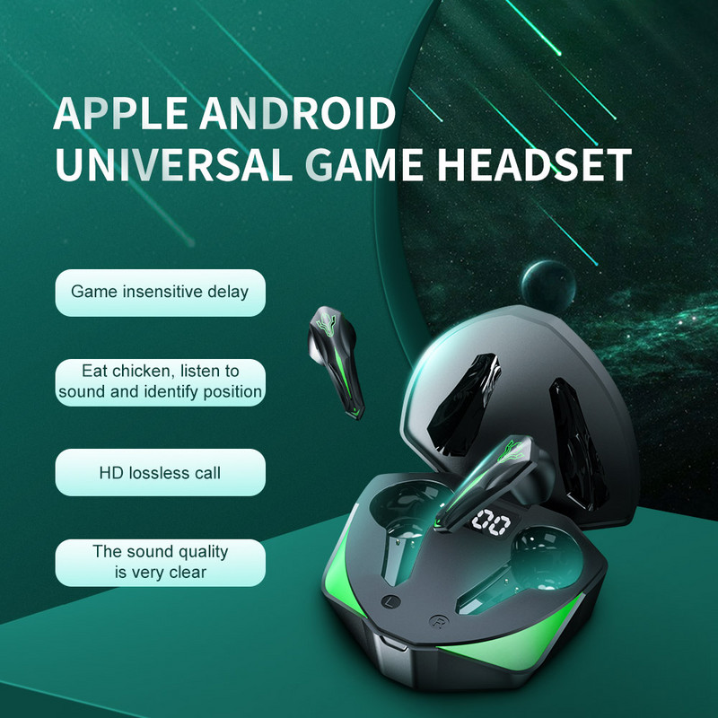 Νέο TWS Gaming Earphone Bluetooth 5.1 Low Latency 45ms Professional Gamer Bluetooth Headset with Mic Stereo Sound Headset