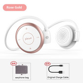 Picun T6 Sports Bluetooth ausinių ausinių kabliukas belaidis vandeniui atsparus MP3 triukšmą mažinančios ausinės, palaikančios TF kortelės ausines