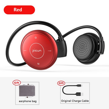 Picun T6 Спортни Bluetooth слушалки Ear Hook Безжични водоустойчиви MP3 шумопонижаващи слушалки Поддържат TF карта Слушалки