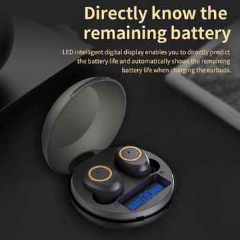 Φορητά ακουστικά Bluedio D3 Ασύρματα ακουστικά Έλεγχος αφής BT 5.1 Ακουστικά με θήκη φόρτισης Οθόνη μπαταρίας