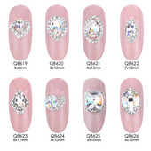 10 τμχ Crystal strass nail art πέτρες κράμα 3d διακοσμητικά λαμπερά γούρια νυχιών στρας για επώνυμα αξεσουάρ κοσμημάτων