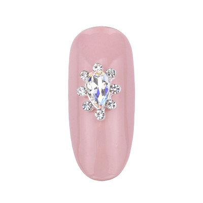 10 τμχ Crystal strass nail art πέτρες κράμα 3d διακοσμητικά λαμπερά γούρια νυχιών στρας για επώνυμα αξεσουάρ κοσμημάτων