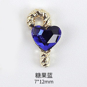 10kom Krila šišmiša Valentinovo Srce od kamenčića Privjesci za nokte 3D Ukrasi za nokte od legure kristala Metalni štapić Dodaci za štapove