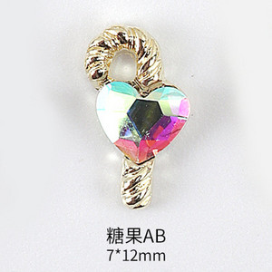 10kom Krila šišmiša Valentinovo Srce od kamenčića Privjesci za nokte 3D Ukrasi za nokte od legure kristala Metalni štapić Dodaci za štapove