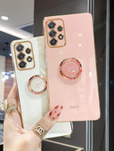 Луксозен калъф за пръстени за Samsung Galaxy A53 A13 A23 A52 A32 A72 A73 A12 A51 A71 4G 5G покритие Квадратно силиконово покритие A 53 33