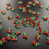 50 buc Mini Nails Art Cireș Strasuri 3D Aliaj unghii de lux Piese Accesorii Glitter Metal Manichiură Charms Decorații 6/8mm