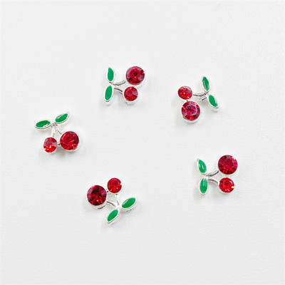 50 buc Mini Nails Art Cireș Strasuri 3D Aliaj unghii de lux Piese Accesorii Glitter Metal Manichiură Charms Decorații 6/8mm