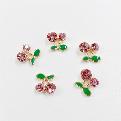 50 buc Mini Nails Art Cireș Strasuri 3D Aliaj unghii de lux Piese Accesorii Glitter Metal Manichiură Charms Decorații 6/8mm