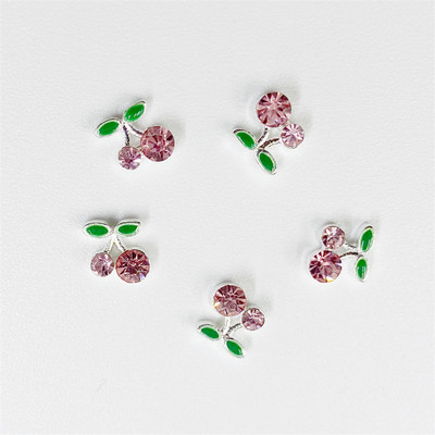 50 buc Mini Nails Art Cireș Strasuri 3D Aliaj unghii de lux Piese Accesorii Glitter Metal Manichiură Charms Decorații 6/8mm