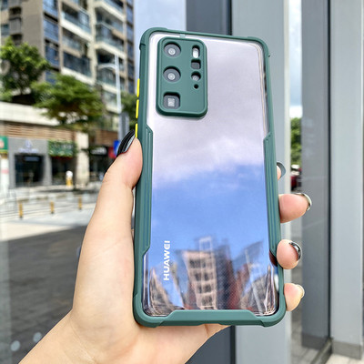 Luksuzna prozirna maska za telefon s okvirom otporna na udarce za HUAWEI P40 P30 Pro Lite Lens Potpuna zaštitna prozirna maska za Huawei P 40 P30