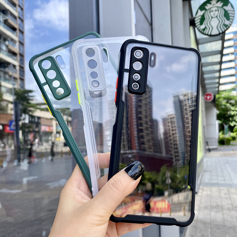 Luksuzna prozirna maska za telefon s okvirom otporna na udarce za HUAWEI P40 P30 Pro Lite Lens Potpuna zaštitna prozirna maska za Huawei P 40 P30