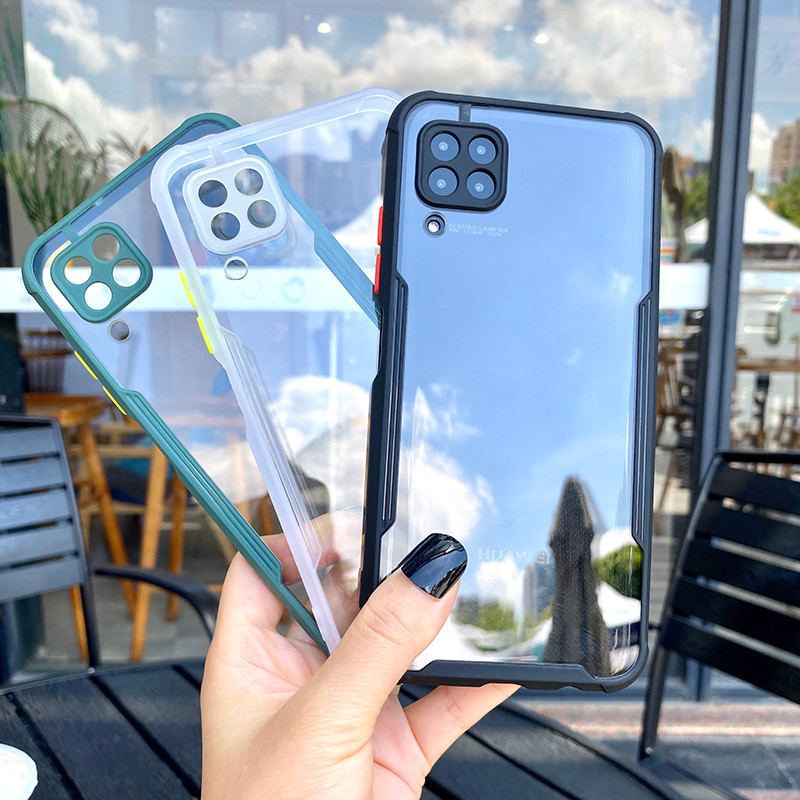 Luksuzna prozirna maska za telefon s okvirom otporna na udarce za HUAWEI P40 P30 Pro Lite Lens Potpuna zaštitna prozirna maska za Huawei P 40 P30