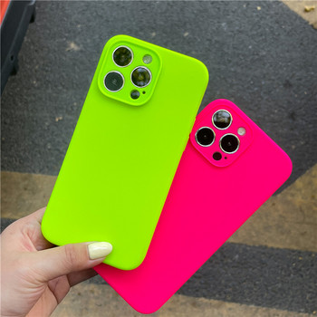 για iPhone 14 pro max Θήκη Neon Liquid Silicone 13 XR 7 8 Plus XS X Fluorescent Funda Case για iPhone 12 11 Pro Max SE Θήκες