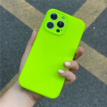 για iPhone 14 pro max Θήκη Neon Liquid Silicone 13 XR 7 8 Plus XS X Fluorescent Funda Case για iPhone 12 11 Pro Max SE Θήκες