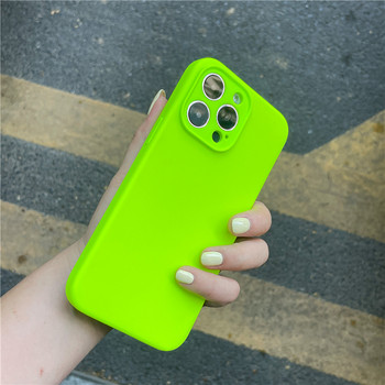 για iPhone 14 pro max Θήκη Neon Liquid Silicone 13 XR 7 8 Plus XS X Fluorescent Funda Case για iPhone 12 11 Pro Max SE Θήκες