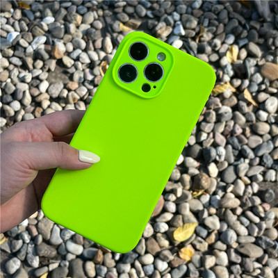 iPhone 14 pro max korpusam Neona šķidrais silikons 13 XR 7 8 Plus XS X fluorescējošais Funda vāciņš iPhone 12 11 Pro Max SE korpusiem