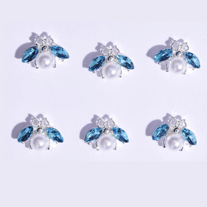 10db Gold CZ Spider Charms, 8type Real Gold bevont sárgaréz,Spider /Bee strassz köröm design arany ékszer fém köröm 12x12mm