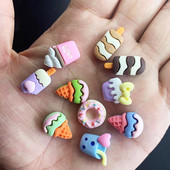 20db Kawaii Resin Nail Art Charms Szív Gyümölcs Állatok Jelly Gummy Mix Sweet Candy 3D Körömdizájner Dekorok Körömdísz Kiegészítők