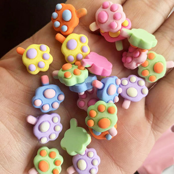 20Pcs Kawaii Resin Nail Art Charms Heart Fruit Animals Jelly Gummy Mix Sweet Candy 3D Дизайнерски декори за нокти Аксесоари за нокти