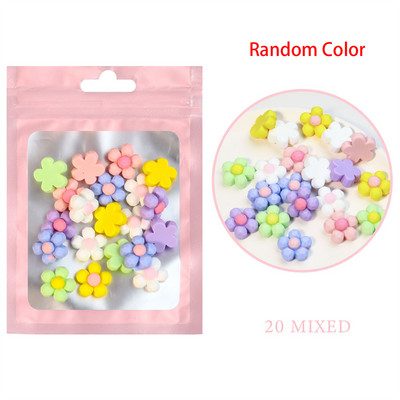 20db Kawaii Resin Nail Art Charms Szív Gyümölcs Állatok Jelly Gummy Mix Sweet Candy 3D Körömdizájner Dekorok Körömdísz Kiegészítők