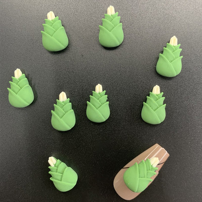10db Gyanta Bee Jar Körömdíszek Napos sütik Levelek Banán Gyümölcsök Kawaii Nails Charm Alkatrészek 3D Rajzfilm Akril Kiegészítők G2