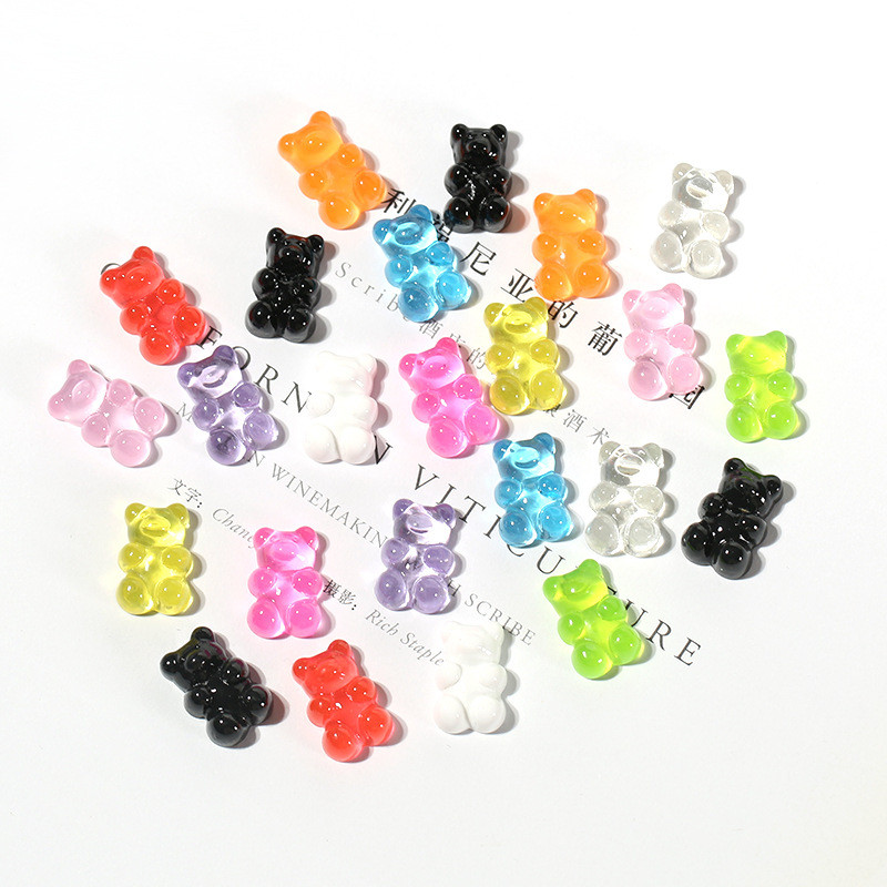 20kom Candy Bear privjesci za nokte Kristalno prozirno žele drago kamenje Dekoracije za manikuru Kawaii DIY dodaci za nokte sa kamenčićima 12*17 mm