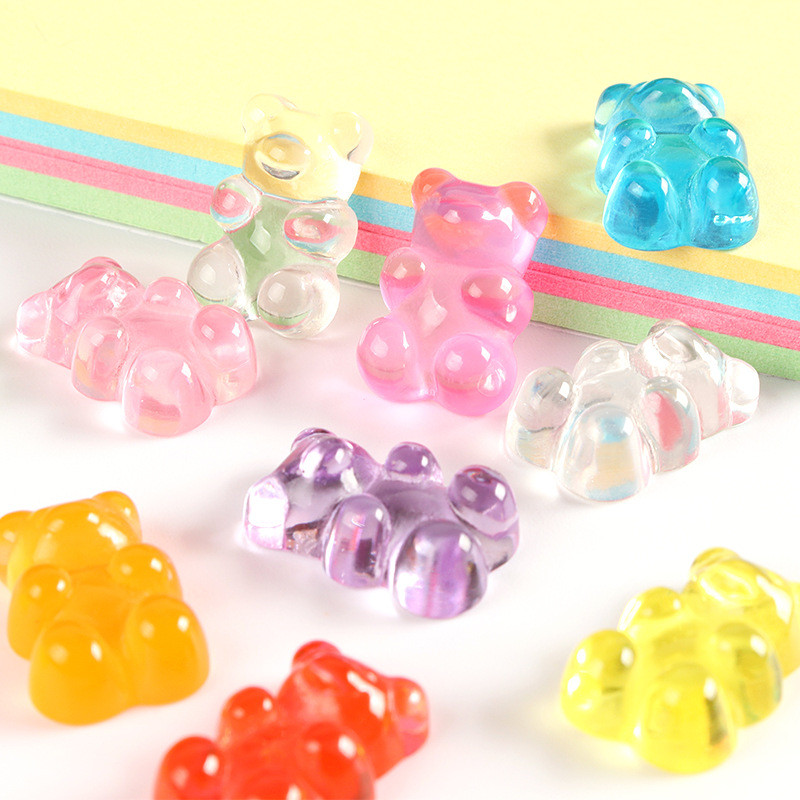 20kom Candy Bear privjesci za nokte Kristalno prozirno žele drago kamenje Dekoracije za manikuru Kawaii DIY dodaci za nokte sa kamenčićima 12*17 mm