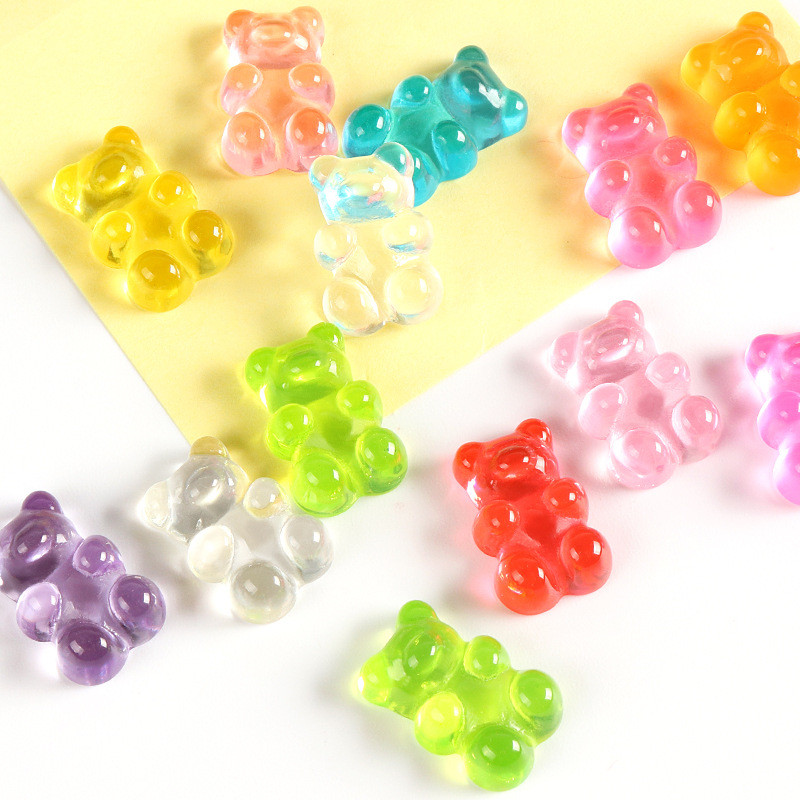 20kom Candy Bear privjesci za nokte Kristalno prozirno žele drago kamenje Dekoracije za manikuru Kawaii DIY dodaci za nokte sa kamenčićima 12*17 mm