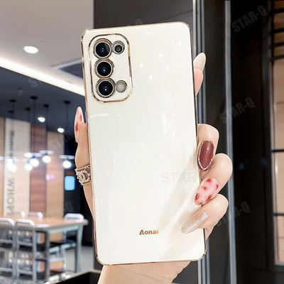 S20fe S 20 21 22 Πολυτελής επιμετάλλωση Τετράγωνη θήκη δαχτυλιδιού για Samsung Galaxy S20 Fe S22 S21 Plus Ultra 2022 5g Κάλυμμα σιλικόνης