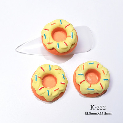 20 τμχ Cartoon Dessert Nail Art Jewelry Cream Cute Donut Stereo 3D Sweet Resin Αξεσουάρ Πολύχρωμο Kawaii Διακόσμηση νυχιών 15,5mm
