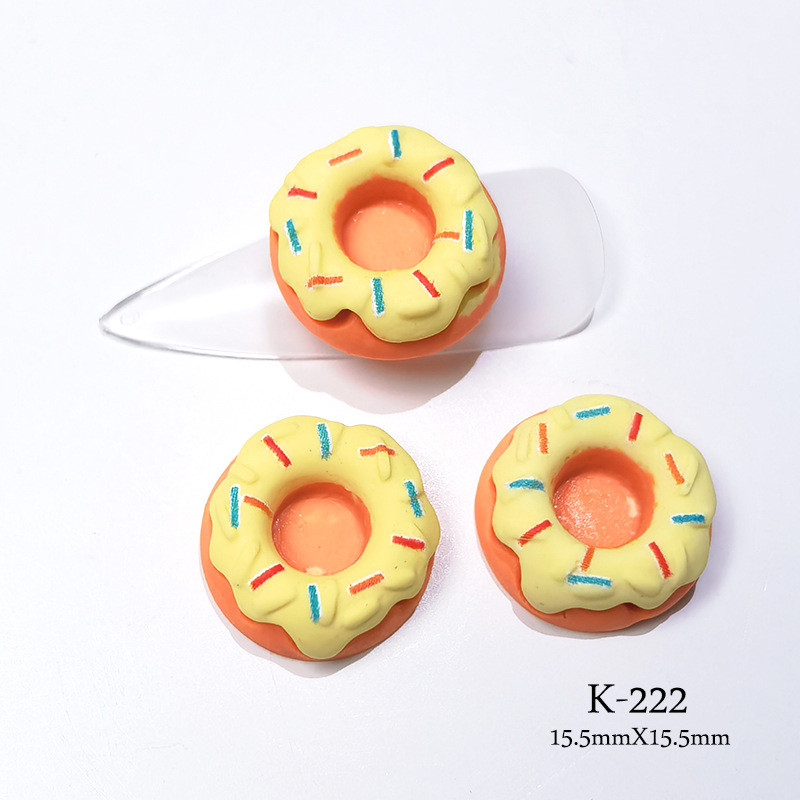 20 τμχ Cartoon Dessert Nail Art Jewelry Cream Cute Donut Stereo 3D Sweet Resin Αξεσουάρ Πολύχρωμο Kawaii Διακόσμηση νυχιών 15,5mm