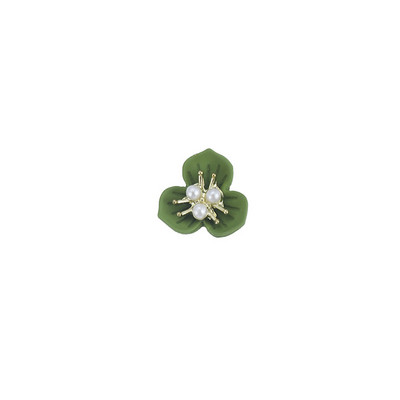 10db Flowers Core Nail Charms Pearl Floret Retro strassz ötvözet spray festék virágzás 3D Charm Alkatrészek Manikűr kiegészítők 12*12mm