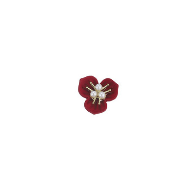 10db Flowers Core Nail Charms Pearl Floret Retro strassz ötvözet spray festék virágzás 3D Charm Alkatrészek Manikűr kiegészítők 12*12mm
