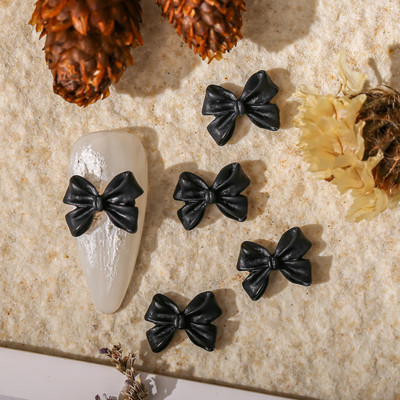 50db Kawaii Bow Resin Nail Art Charm 3D Bowknot Nyári Aranyos Dísz Ékszer Craft Csokornyakkendő Dekorációs Alkatrészek Manikűr 8,5*12,5mm