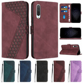 Mi A3 torbica za Xiaomi Mi A3 Cover 3D geometrijska rešetkasta kožna preklopna torbica za novčanik za Xiomi Xiaomi MiA3 A 3 A1 A2 Lite telefonske torbice