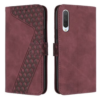 Калъф Mi A3 за Xiaomi Mi A3 Cover 3D Geometric Lattice Leather Flip Wallet Case For Xiomi Xiaomi MiA3 A 3 A1 A2 Lite Калъфи за телефони