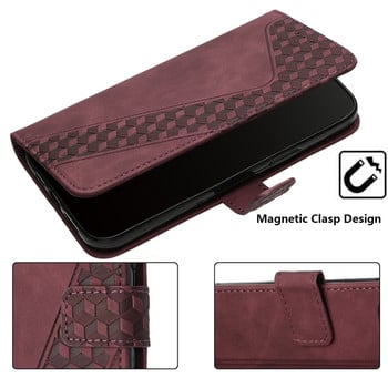 Калъф Mi A3 за Xiaomi Mi A3 Cover 3D Geometric Lattice Leather Flip Wallet Case For Xiomi Xiaomi MiA3 A 3 A1 A2 Lite Калъфи за телефони