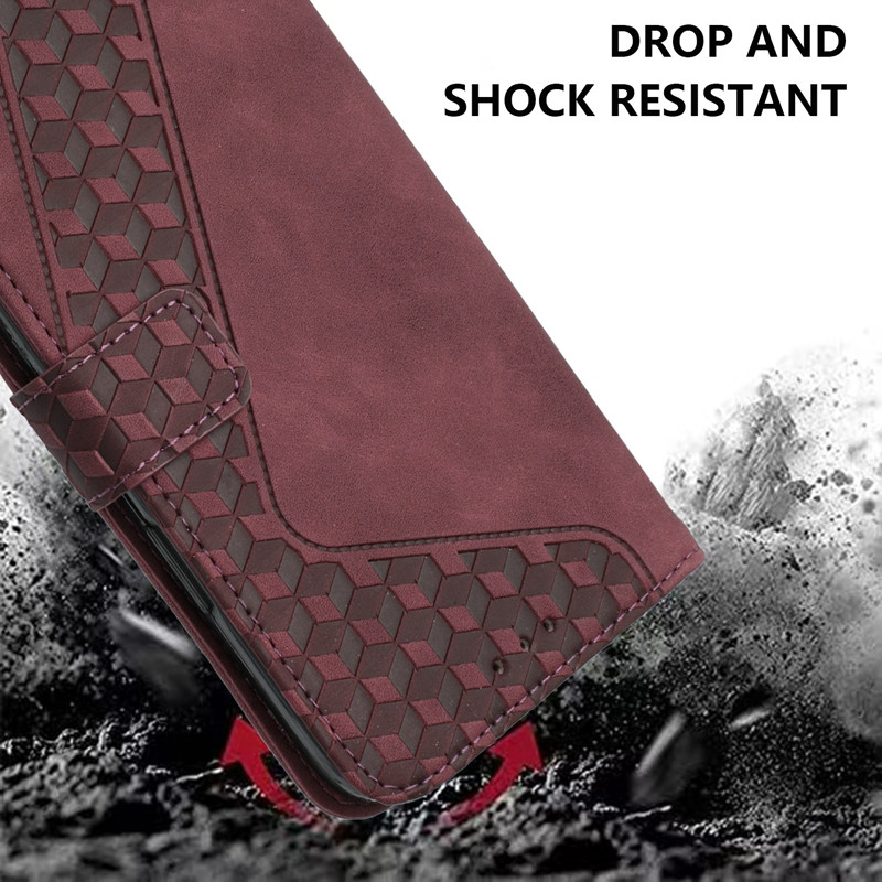 Mi A3 torbica za Xiaomi Mi A3 Cover 3D geometrijska rešetkasta kožna preklopna torbica za novčanik za Xiomi Xiaomi MiA3 A 3 A1 A2 Lite telefonske torbice