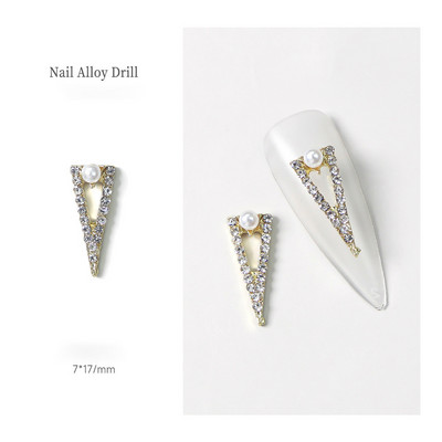 10 vnt Drugelis Širdies Nagai Kalnų krištolas Korėjos Ins Strass Diamond Nail Art Crystals Dekoracijos 3D Charm manikiūro aksesuarams