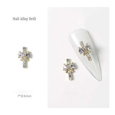 10 vnt Drugelis Širdies Nagai Kalnų krištolas Korėjos Ins Strass Diamond Nail Art Crystals Dekoracijos 3D Charm manikiūro aksesuarams