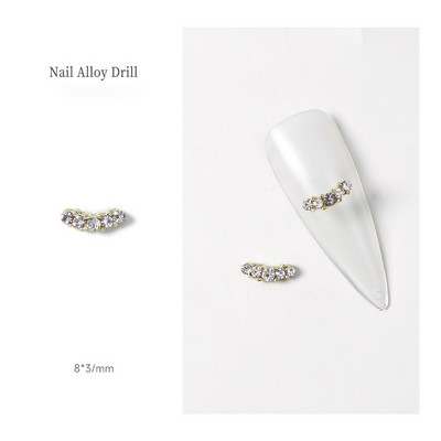 10 vnt Drugelis Širdies Nagai Kalnų krištolas Korėjos Ins Strass Diamond Nail Art Crystals Dekoracijos 3D Charm manikiūro aksesuarams