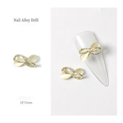 10 vnt Drugelis Širdies Nagai Kalnų krištolas Korėjos Ins Strass Diamond Nail Art Crystals Dekoracijos 3D Charm manikiūro aksesuarams