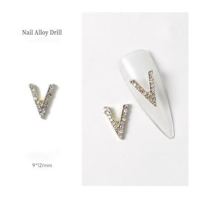 10 vnt Drugelis Širdies Nagai Kalnų krištolas Korėjos Ins Strass Diamond Nail Art Crystals Dekoracijos 3D Charm manikiūro aksesuarams