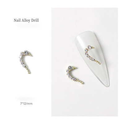 10 vnt Drugelis Širdies Nagai Kalnų krištolas Korėjos Ins Strass Diamond Nail Art Crystals Dekoracijos 3D Charm manikiūro aksesuarams